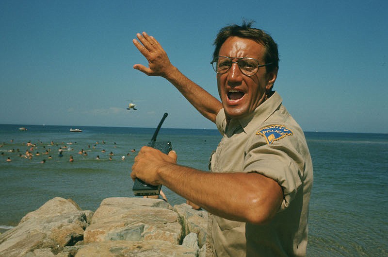 Universal Pictures / Roy Scheider stars as Police Chief Martin Brody in “Jaws.” Steven Spielberg’s 1975 summer blockbuster will play Sept. 1-8 at the Tennessee Aquarium’s Imax Theater.