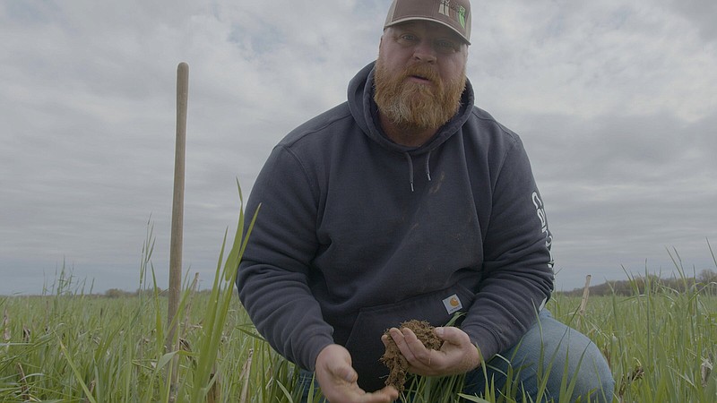 Soil man: Adam Chappell, who owns and operates an 8,000-acre row crop farm with his brother Seth outside Cotton Plant, is one of the farmers featured in the Arkansas PBS documentary “Dirt.”