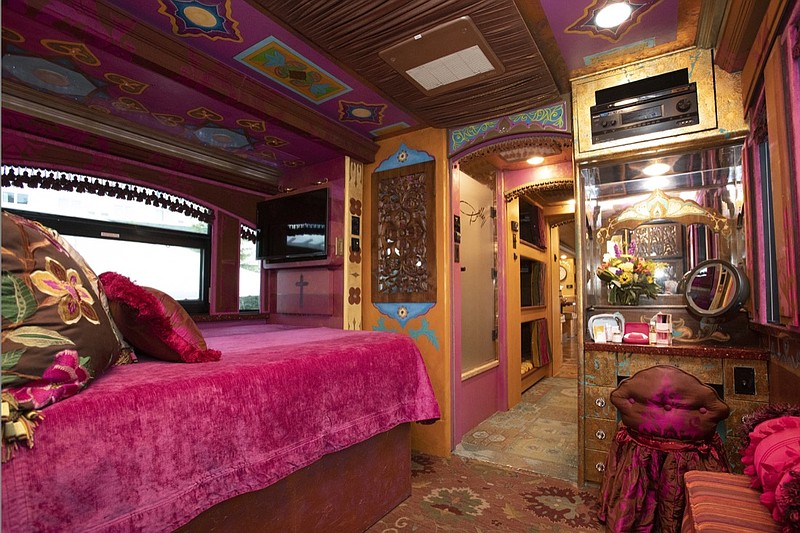 Photo by Curtis Hilbun/ Dollywood / The interior of Dolly Parton’s tour bus, where Dollywood visitors can now pay to sleep.