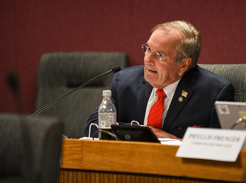 Rep. Dave Griffith, R-Jefferson City, is seen in this Aug. 31, 2022, photo as he speaks during a Missouri House committee hearing. (Julie Smith/News Tribune photo)