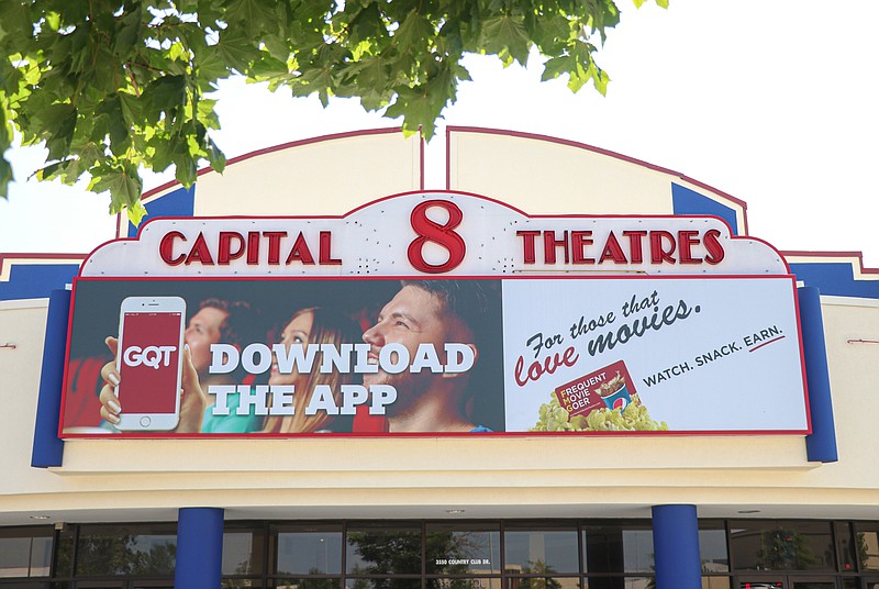 This July 2020 News Tribune file photo shows the marquee at Capital 8 movie theater in Jefferson City.