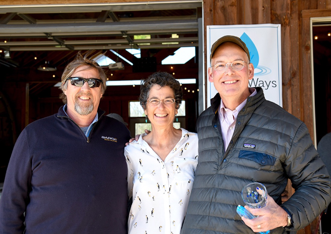 Joe Sawyer, Mary Beth Sutton with Bruz Clark, winner of the 2022 Big Splash Award Bruz Clark the Lyndhurst Foundation