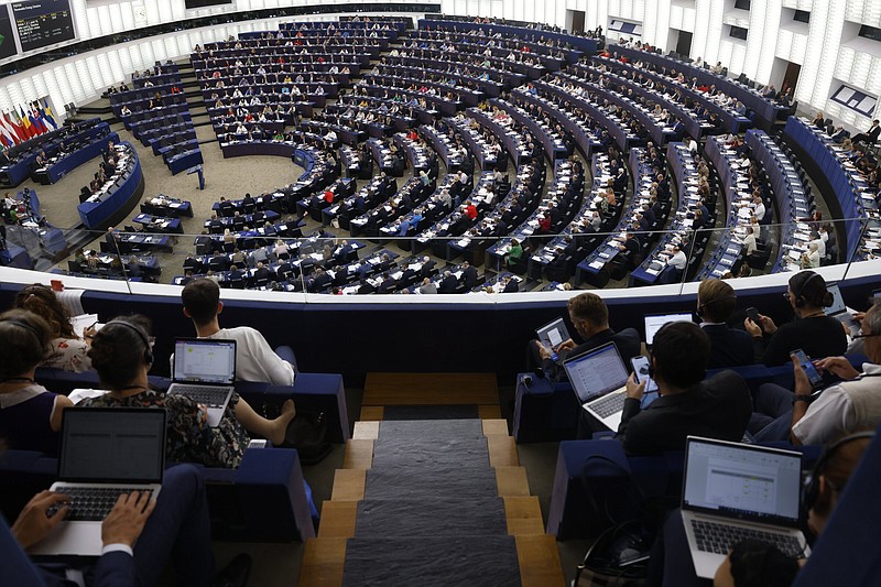 European Parliament members meet in a plenary session on Wednesday in Strasbourg, eastern France. European Union lawmakers on Thursday said that Hungary’s nationalist government is deliberately trying to undermine the bloc’s democratic values.
(AP/File/Jean-Francois Badias)