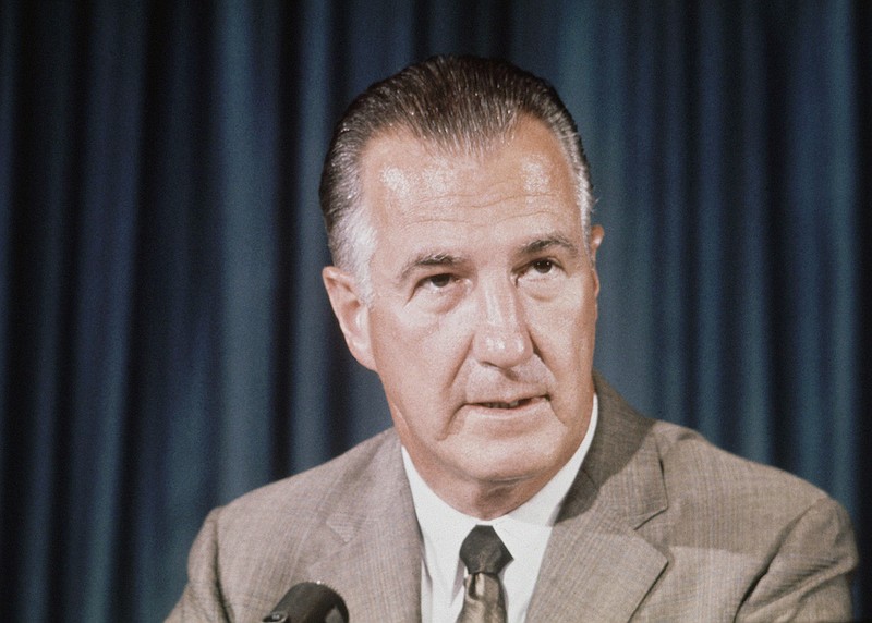 Vice President Spiro Agnew speaks as he attends the National Congress of American Indians convention in Albuquerque, N.M., Oct. 10, 1969. (AP Photo)