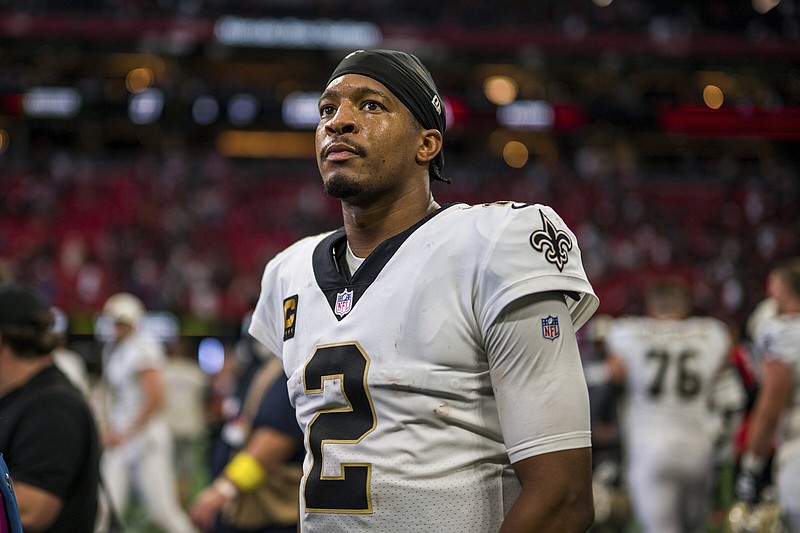 New Orleans Saints quarterback Jameis Winston said he’s ready to take on his former team, the Tampa Bay Buccaneers, today in a game that would give the winner the early lead in the NFC South. “I’m just grateful I have this opportunity now. I’m here now — healthy — and I’m ready to rock,” Winston said.
(AP/Danny Karnik)