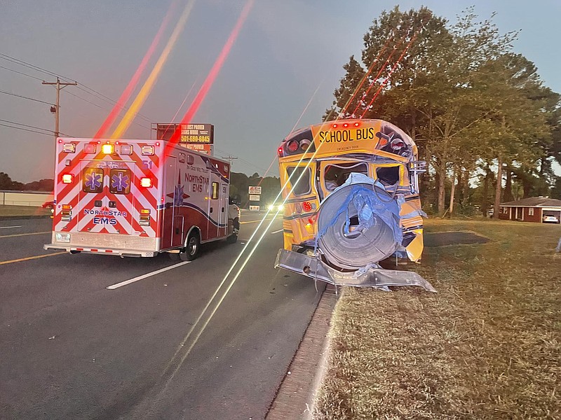 School bus and tractortrailer crash in Beebe; police report no