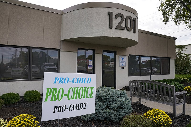 The Women’s Med Center in Indianapolis is shown Friday. Indiana abortion clinics began seeing patients again on Friday after an Indiana judge blocked the state’s abortion ban from being enforced. The State has appealed the order.
(AP/Michael Conroy)