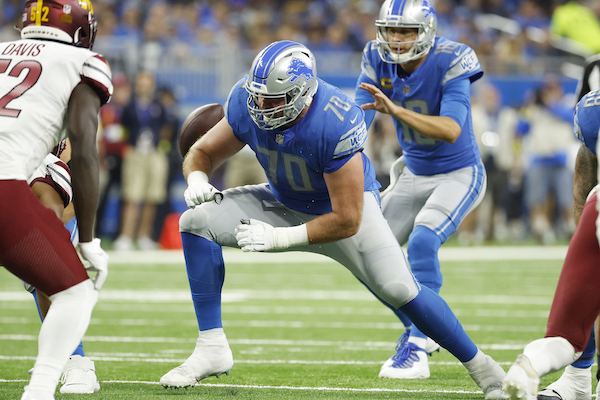 Lions vs. Commanders: Locker room celebration