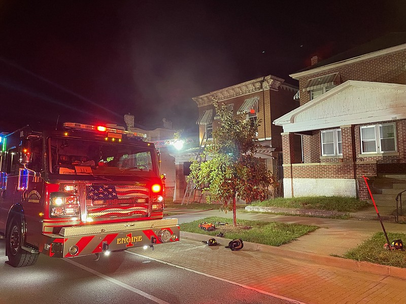 The Jefferson City Fire Department extinguished a structure fire Saturday night, Sept. 24, 2022, in the 400 block of East Capitol Avenue. (Photo provided by Jefferson City Fire Department)
