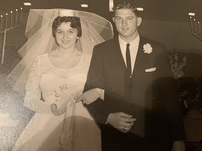 Nancy and Robert McDaniel on their wedding day, Dec. 28, 1962