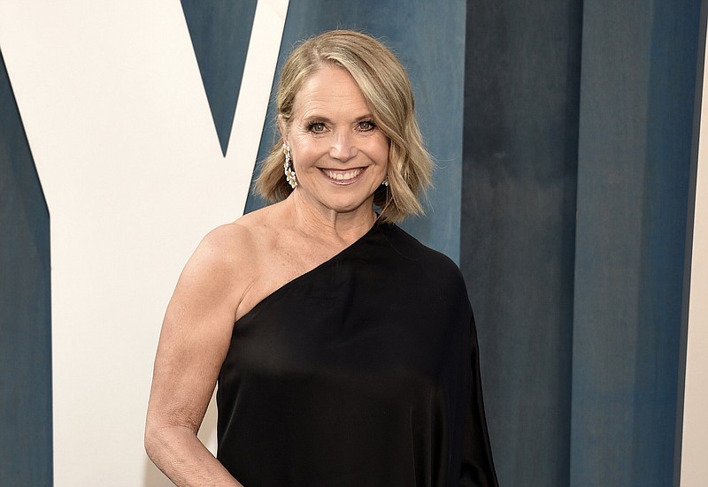Katie Couric appears at the Vanity Fair Oscar Party on March 27, 2022, in Beverly Hills, Calif. Couric said Wednesday that she'd been diagnosed with breast cancer, and underwent surgery and radiation treatment this summer to treat the tumor. 
(Photo by Evan Agostini/Invision/AP, File)