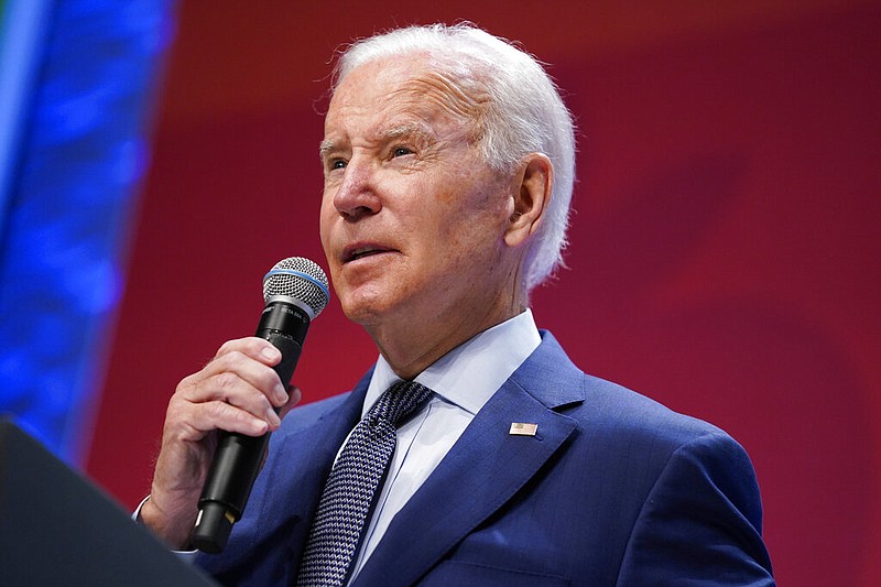 President Joe Biden speaks during the White House Conference on Hunger, Nutrition, and Health, at the Ronald Reagan Building, Wednesday, Sept. 28, 2022, in Washington. (AP/Evan Vucci)
