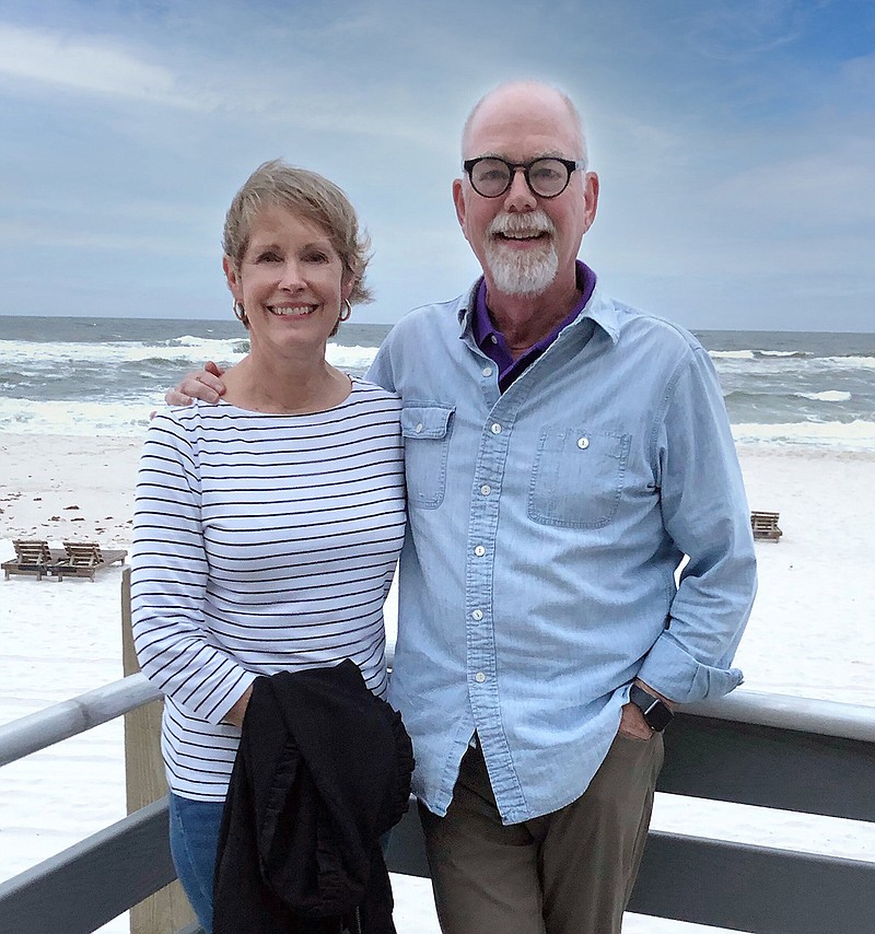 Beth Seward and Mark Mathews recently celebrated their 43rd anniversary. When they first met as juniors at Northeast High School in North Little Rock, he was fascinated by her unique sense of fashion and her different way of speaking — like the way she used the word “stone” when other people just said “rock.” He’s still learning about her. “We were married almost 40 years before I found out she does not like crushed ice,” he quips.
(Special to the Democrat-Gazette)