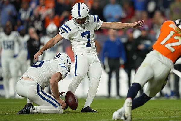 Denver Broncos safety Caden Sterns (30) leaves the field after an NFL  football game against the Indianapolis Colts, Thursday, Oct. 6, 2022, in  Denver. The Colts defeated the Broncos 12-9 in overtime. (