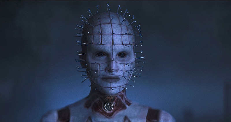 Jamie Clayton as Pinhead in Spyglass Media Group's HELLRAISER, exclusively on Hulu. 
(Courtesy of Spyglass Media Group/© 2022 Spyglass Media Group. All Rights Reserved)
