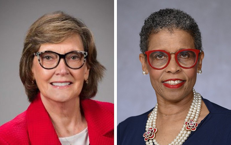 State Rep. Karilyn Brown (left), R-Sherwood, and Democrat Jannie Cotton are shown in this undated combination photo. The two are competing to represent Arkansas House District 67 in the Nov. 8 general election. (Courtesy photos)