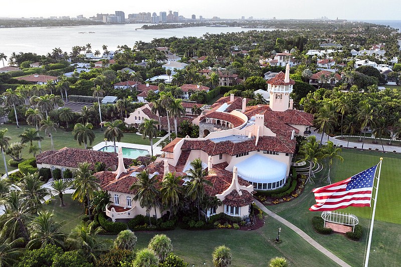An aerial view of former President Donald Trump's Mar-a-Lago estate in Palm Beach, Fla., is shown in this Aug. 10, 2022 file photo. (AP/Steve Helber)