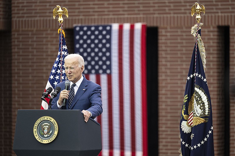 President Joe Biden speaks about lowering costs for American families Friday in Irvine, Calif.
(AP/Kyusung Gong)