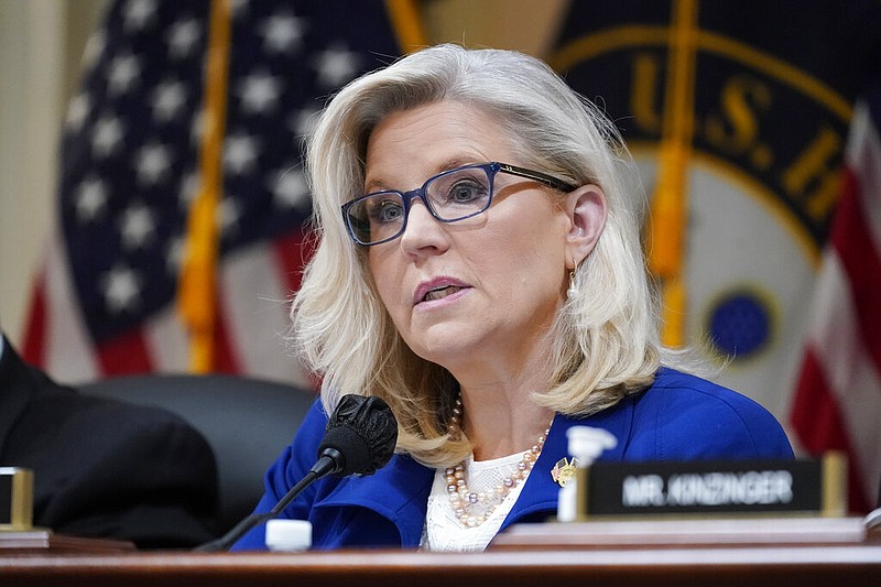 FILE - Vice Chair Liz Cheney, R-Wyo., speaks as the House select committee investigating the Jan. 6 attack on the U.S. Capitol, holds a hearing on Capitol Hill in Washington, Oct. 13, 2022. (AP/J. Scott Applewhite, File)