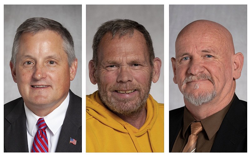 U.S. Rep. Bruce Westerman (from left), R-Ark., who represents the state's 4th Congressional District, is facing two candidates in the November 2022 general election: Democrat John White of Stephens and Libertarian candidate Gregory Maxwell of Dover.