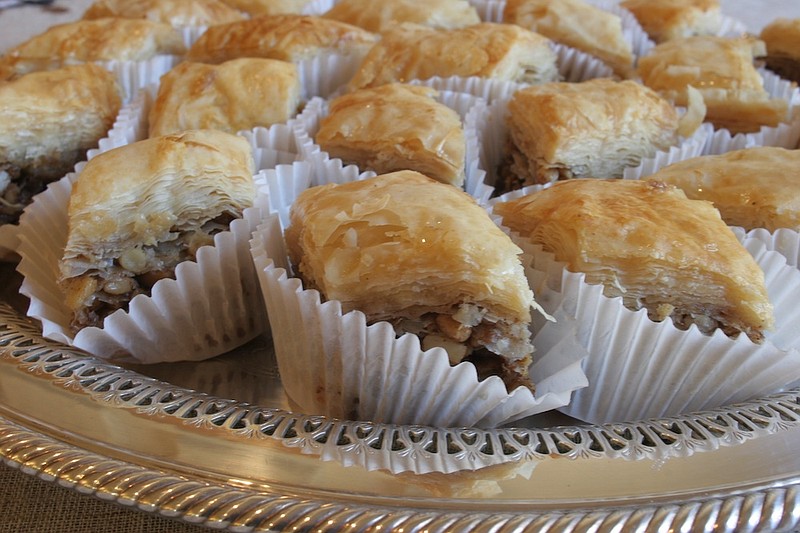 Staff file photo / Baklava sits on a table at the Annunciation Greek Orthodox Church.