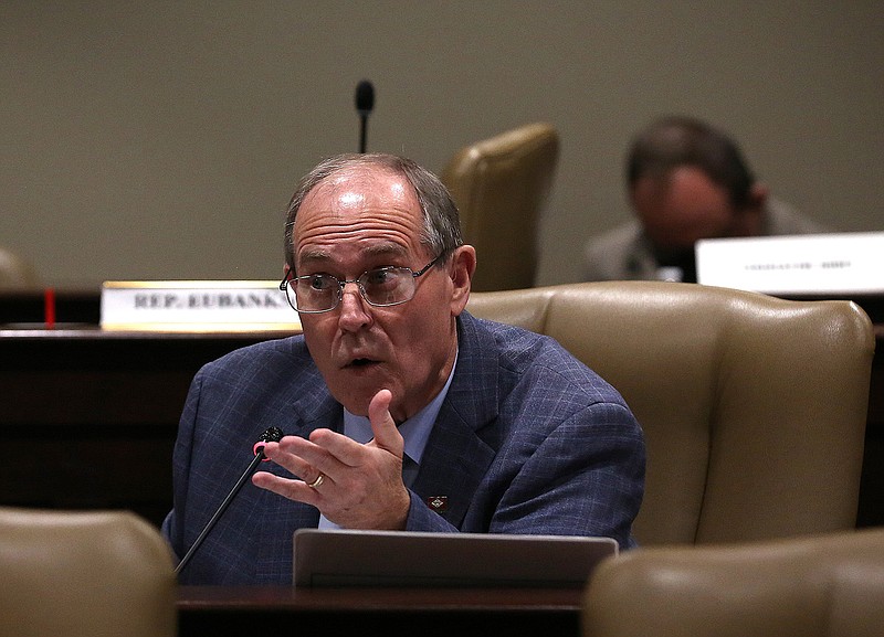 Rep. Johnny Rye, R-Trumann, is shown asking a question during the joint budget committee's pre-fiscal session budget hearings on Thursday, Jan. 13, 2022, at the state Capitol in Little Rock.
(Arkansas Democrat-Gazette/Thomas Metthe)