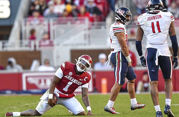 Burned by the Flames: Hogs lose to 2-touchdown underdog at home | Whole ...