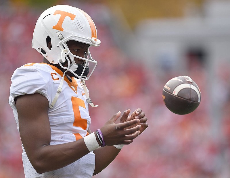 Staff file photo by Matt Hamilton / Tennessee quarterback Hendon Hooker