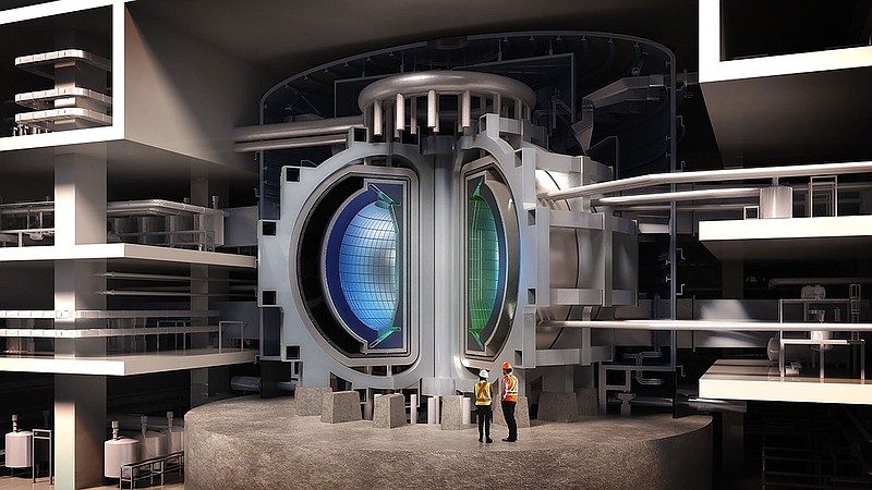 This artist rendering shows the nuclear fusion pilot plant proposed by San Diego-based General Atomics.
(Courtesy of General Atomics/TNS)