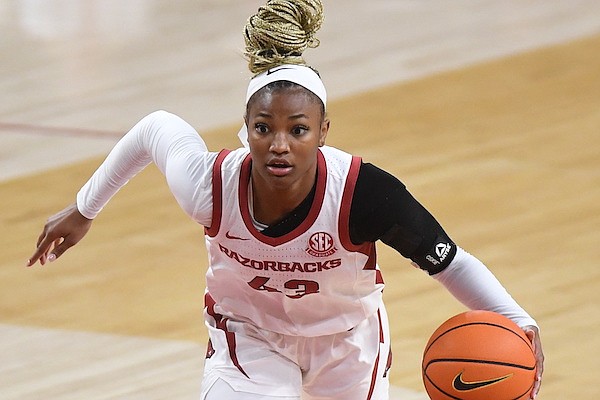 Arkansas guard Makayla Daniels is shown during a game against Central Arkansas on Friday, Nov. 11, 2022, in Fayetteville.