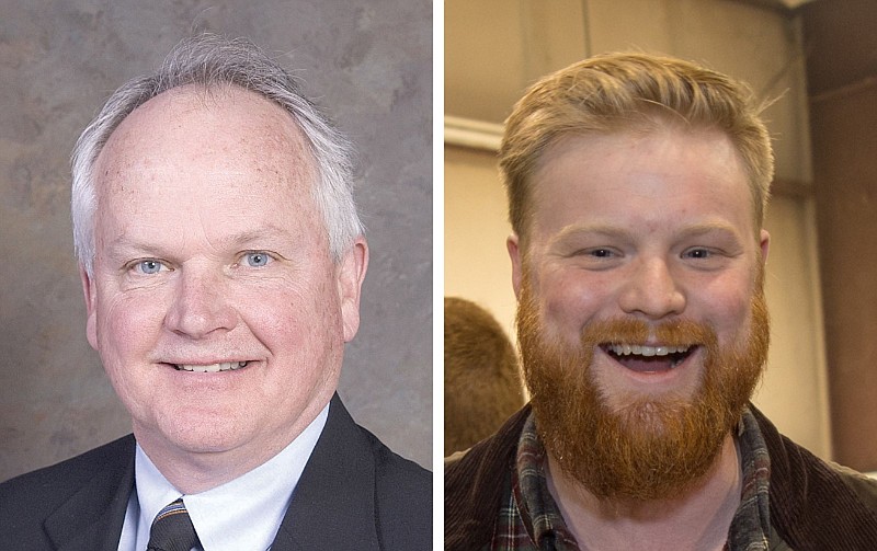 State Rep. Steve Magie (left), D-Conway, and Republican Trent Minner (right) are both vying to represent Arkansas' House District 56. (Left, courtesy photo; right, Arkansas Democrat-Gazette/Cary Jenkins)