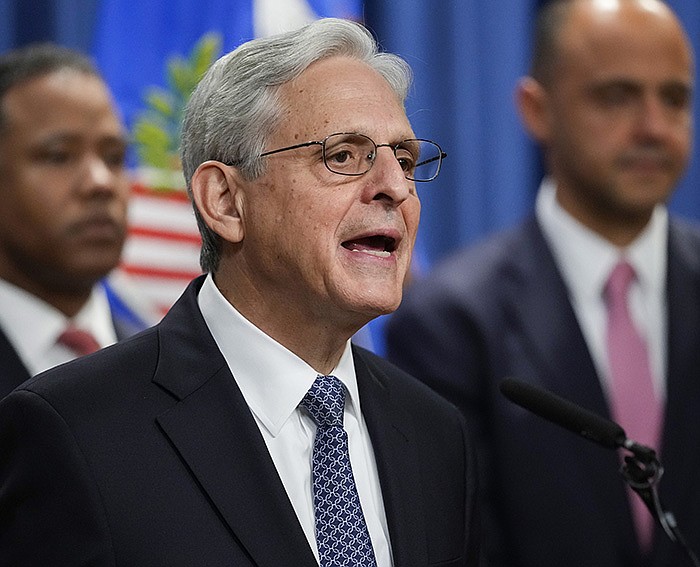 “The extraordinary circumstances here demand it,” Attorney General Merrick Garland said Friday in Washington in announcing Jack Smith as special counsel.
(AP/Andrew Harnik)