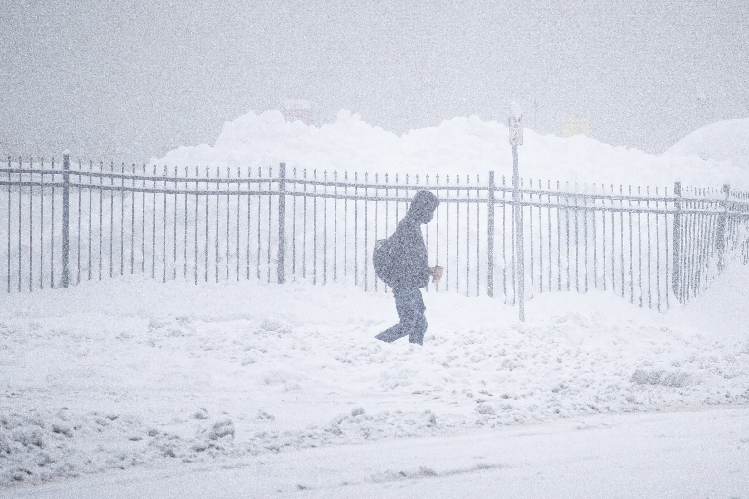 Buffalo Bills football stadium buried in snow