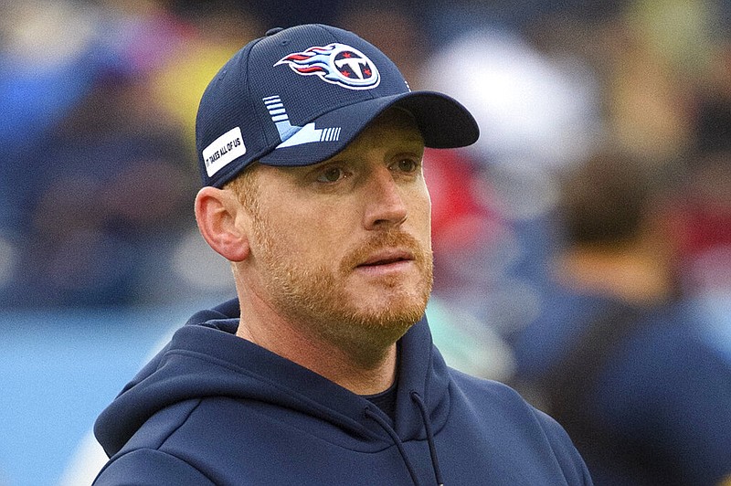 AP file photo by John Amis / Tennessee Titans offensive coordinator Todd Downing is free on bond after he was arrested on charges of speeding and driving under the influence early Friday morning.