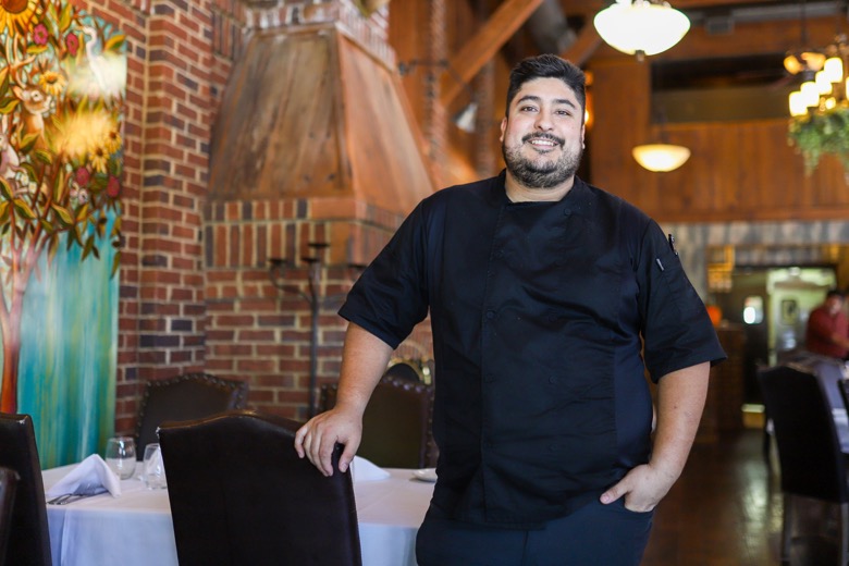 Staff photo by Olivia Ross  / Chef Jonathan Valadez of Cyra's in Dalton, Georgia, poses in the restaurant on Wednesday, Sept. 21, 2022.