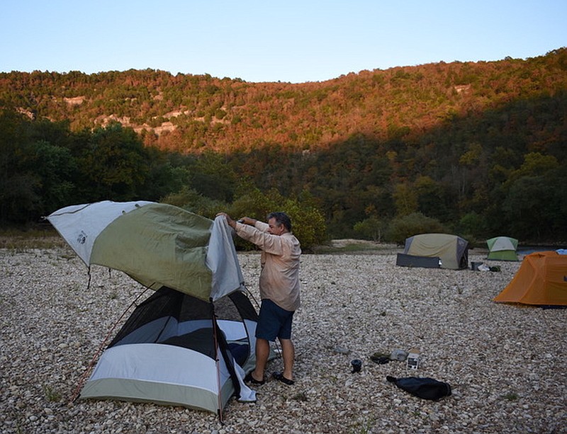 Mild days and cold nights are a perfect combination for a float fishing/camping trip on the Buffalo National River in late fall and early winter.
(Arkansas Democrat-Gazette)