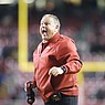 Arkansas coach Sam Pittman is shown during a game against Ole Miss on Saturday, Nov. 19, 2022, in Fayetteville.