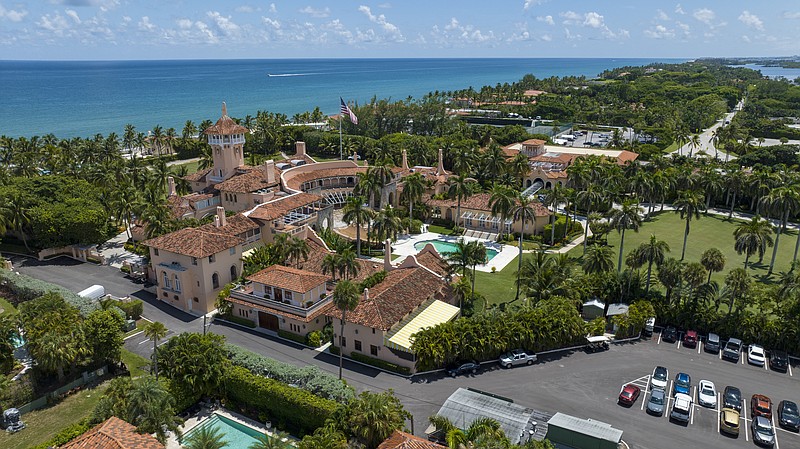 FILE - Former President Donald Trump's Mar-a-Lago club is seen in the aerial view in Palm Beach, Fla., Aug. 31, 2022. (AP Photo/Steve Helber, File)