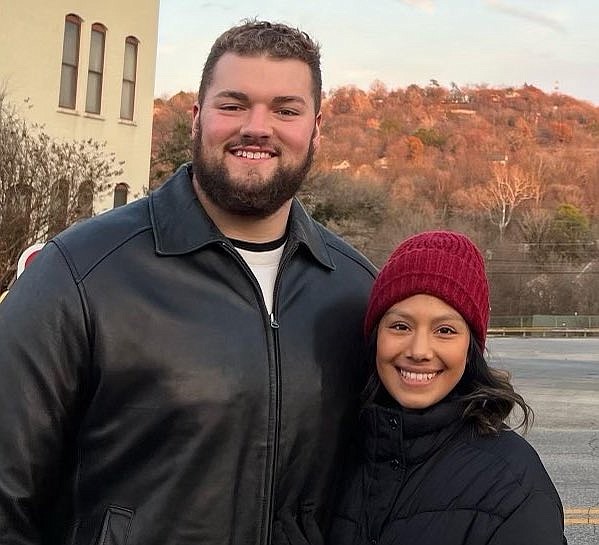 Joshua and Azucena Braun during their official visit to Arkansas.