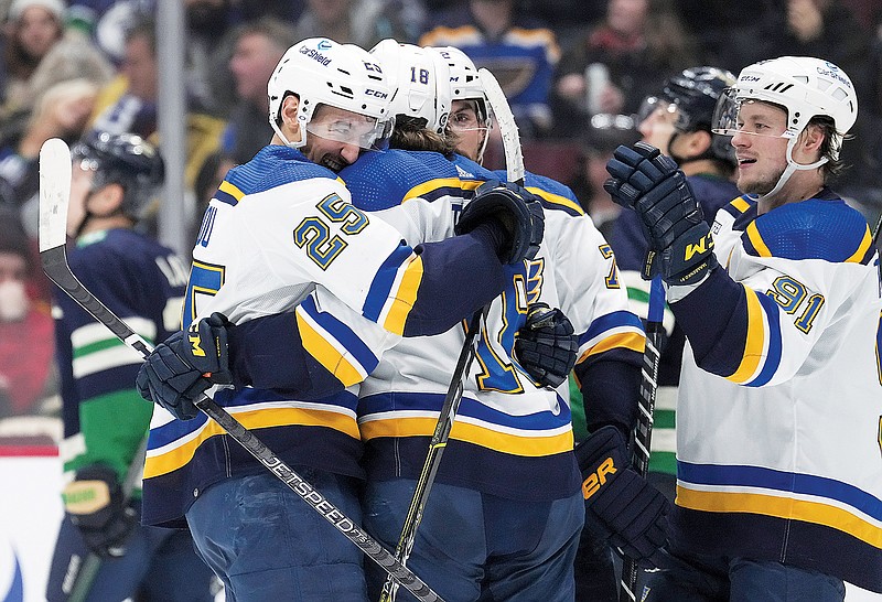 Kyrou has three goals, assist as Blues beat Canucks 5-1 | Fulton Sun