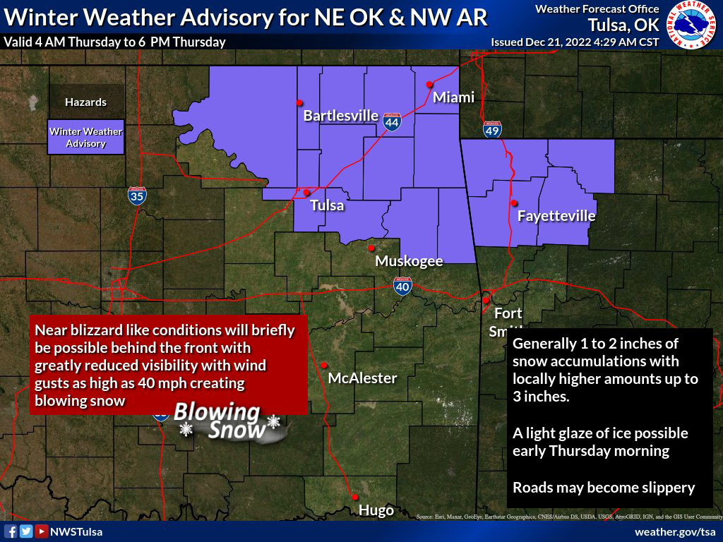 Northwest Arkansas braces for extreme cold weather, bad driving conditions today, Friday - Vimarsana News