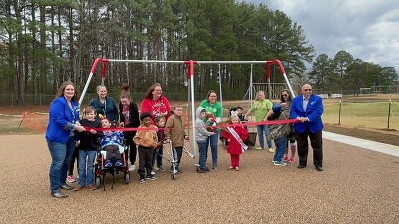 On Dec. 14, the White Hall Chamber of Commerce held an official ribbon cutting ceremony for the inclusive playground at Taylor Elementary School in the White Hall School District. (Special to The Commercial)