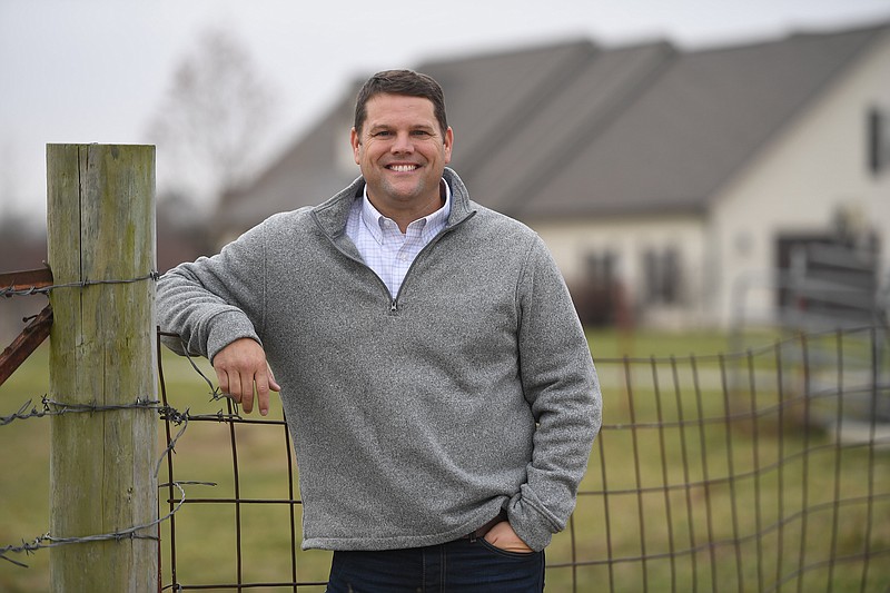 State Sen. Bart Hester is seen Wednesday, Dec. 7, 2022, at his home in Cave Springs. Visit nwaonline.com/photo for today's photo gallery. .(NWA Democrat-Gazette/Andy Shupe)