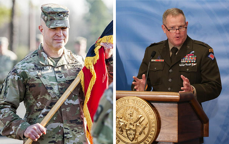 Brig. Gen. Jon Stubbs (left) and Maj. Gen. Kendall Penn are shown in this composite photo. (Arkansas Democrat-Gazette)