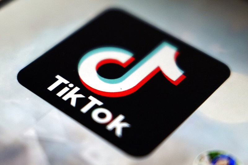 The TikTok app logo is shown on a phone in this Sept. 28, 2020 file photo. (AP/Kiichiro Sato)