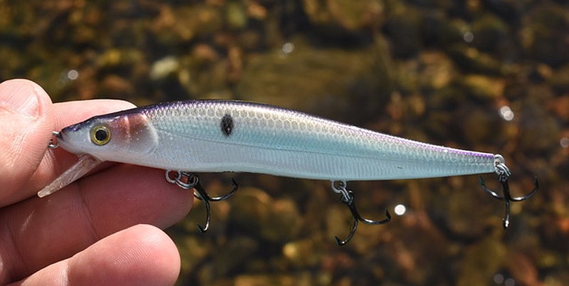 Trolled or retrieved, a long, slender, tapered stickbait is ideal for catching trout any time of year.
(Arkansas Democrat-Gazette/Bryan Hendricks)