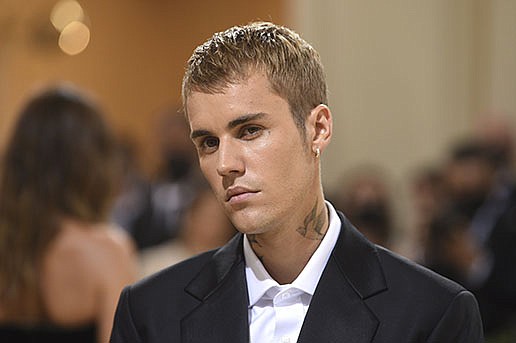 Justin Bieber attends The Metropolitan Museum of Art's Costume Institute benefit gala on Sept. 13, 2021, in New York. 
(Photo by Evan Agostini/Invision/AP, File)