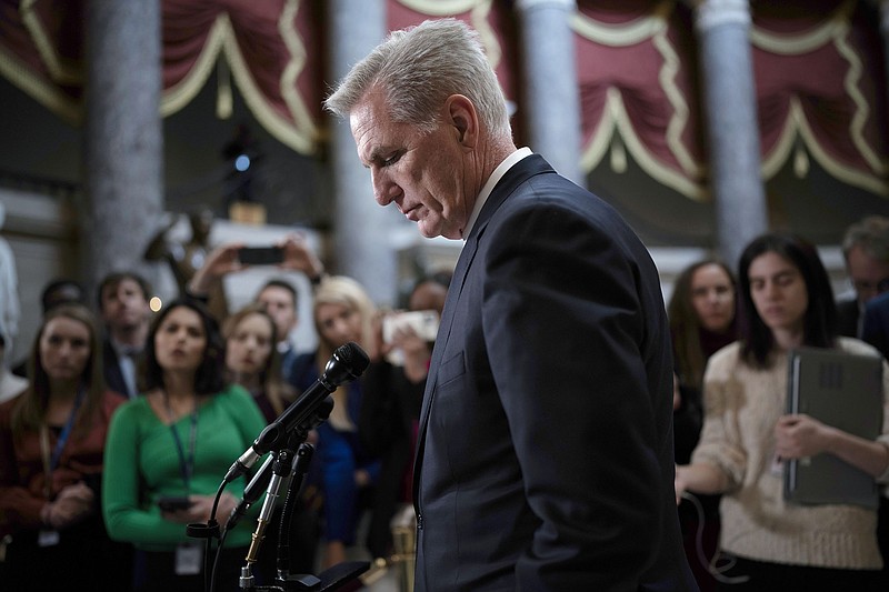 House Speaker Kevin McCarthy said Thursday that the action against Rep. Ilhan Omar was not done as revenge despite his warning that such a response was possible once Republicans retook the House.
(AP/J. Scott Applewhite)