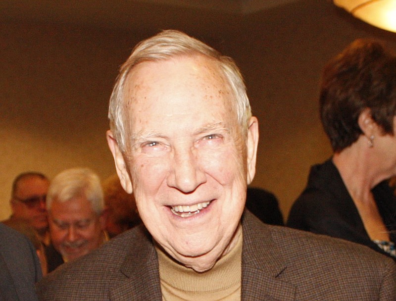 William Howard "Dub" Arnold is shown at the seventh annual Oaklawn Jockey Club "Kick Off" banquet at the Wyndham Riverfront in this January 2014 file photo. Arnold, a former chief justice of the Arkansas Supreme Court, died Wednesday, Feb. 1, 2023, according to Ruggles-Wilcox Funeral Home in Hot Springs. He was 87. (Arkansas Democrat-Gazette file photo)