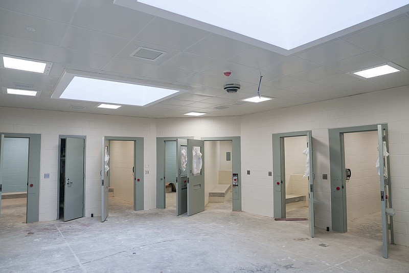 Contributed Photo / Crews are continuing to finish work on new administrative offices and an expanded booking area at Silverdale Detention Center. The County Commission recently approved a contract extension with KTM Builders through May.